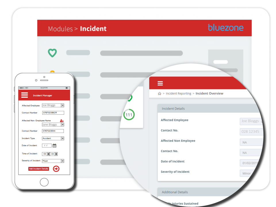 screenshot of BlueZone manager